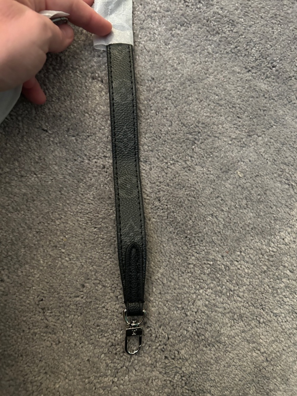 Leather Strap Crossbody Replacement - Black - Picture 3 of 4
